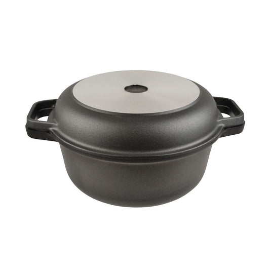 AGA Cast Aluminum 24cm Round Casserole with Skillet Lid