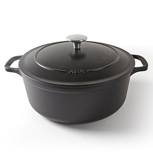 AGA Induction Black Cast Iron 26cm Casserole